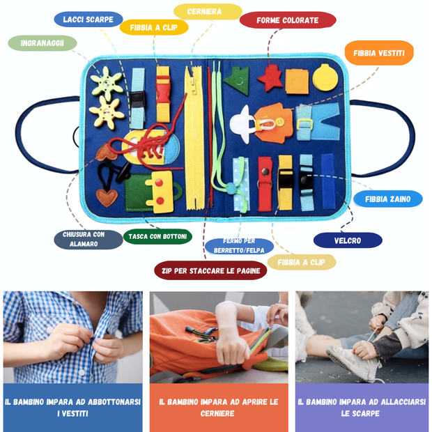 Sensory Tales - Libro in feltro sensoriale Montessori